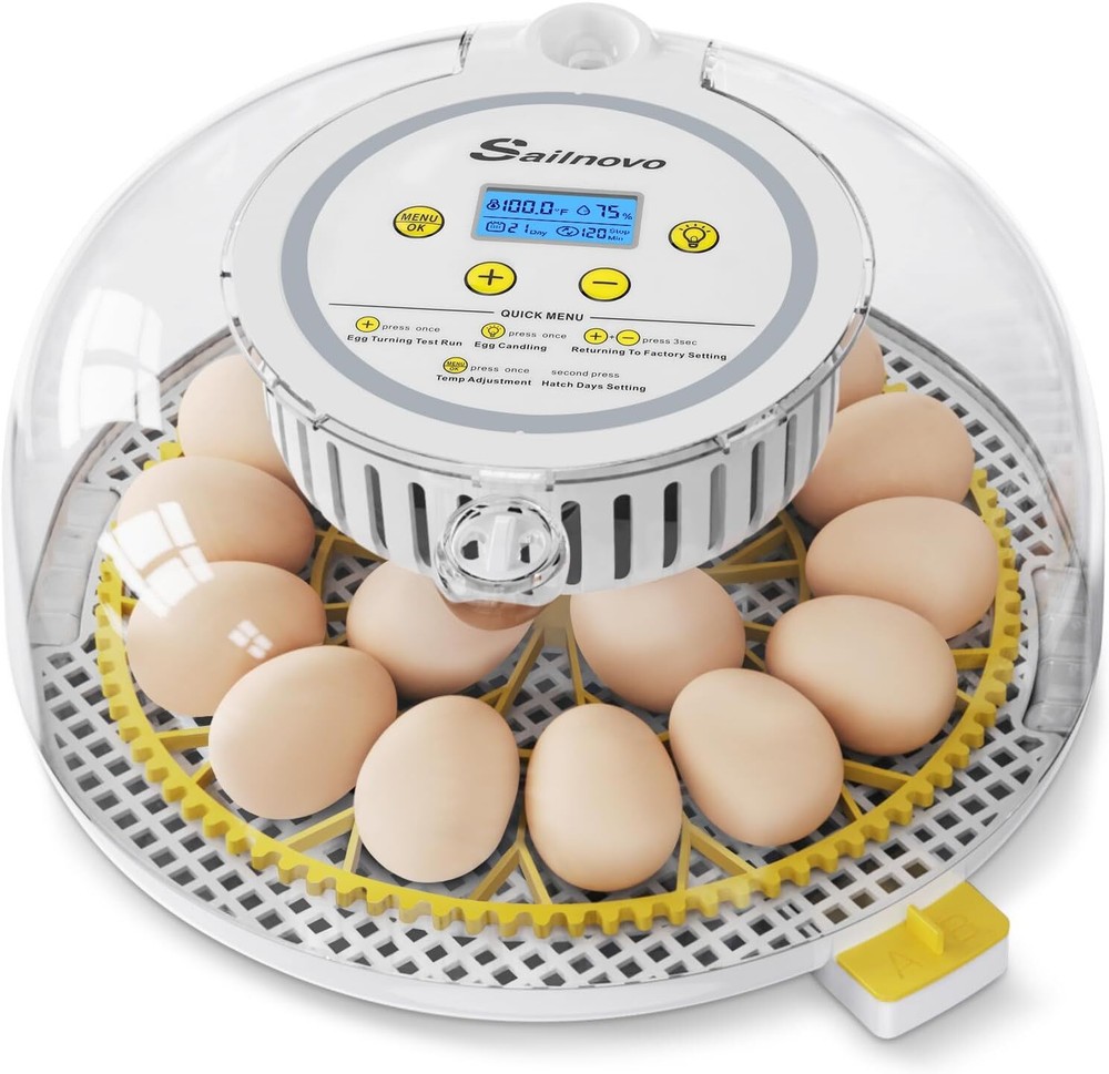 18 Egg Incubator for Hatching Chick with Automatic Turning & Stop, Egg Candler