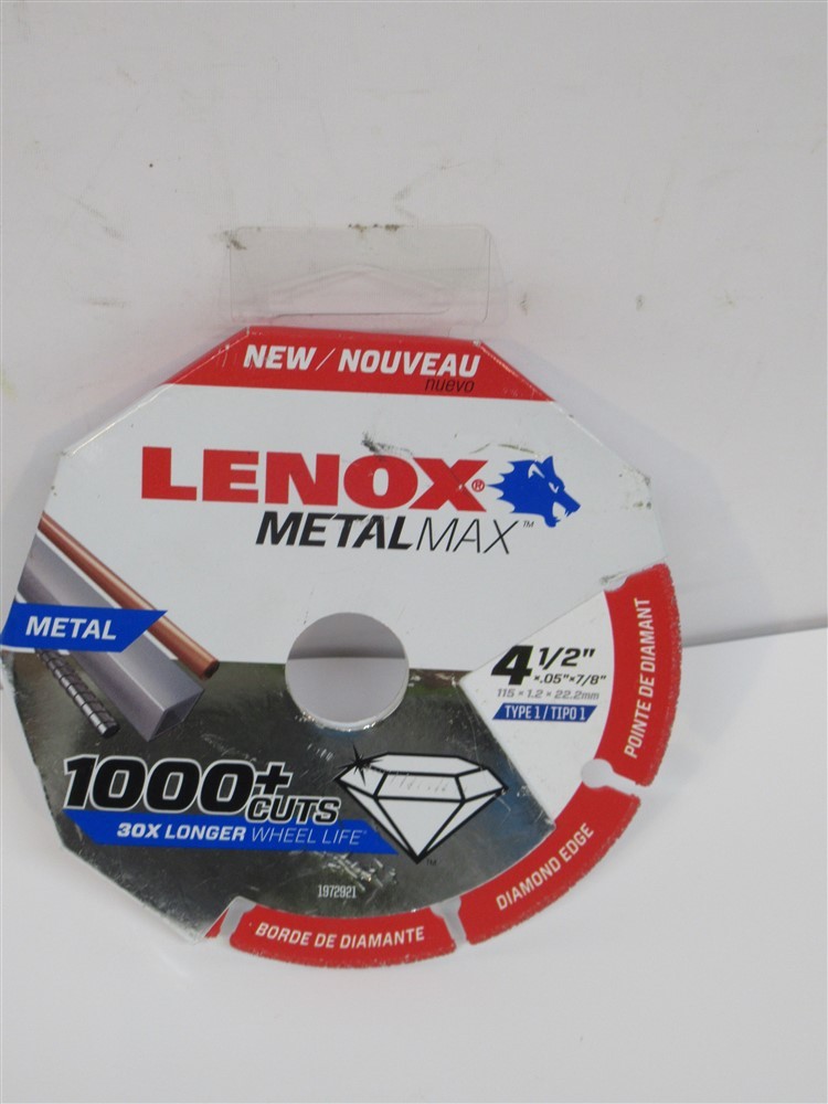Lenox 1972921, 4-1/2" Diamond Edge Cut Off Wheel, .05"Thickness x7/8"Arbor
