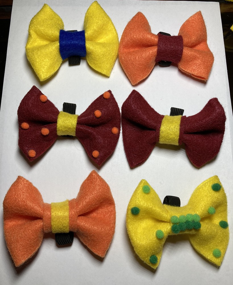 Felt Dog Bow Ties Small