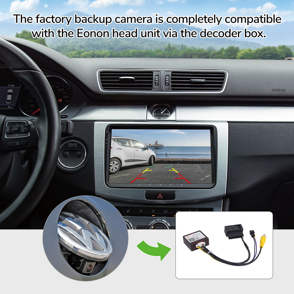A501 RearView Backup Camera Decoder Box for Volkswagen VW to Eonon Car Stereo E