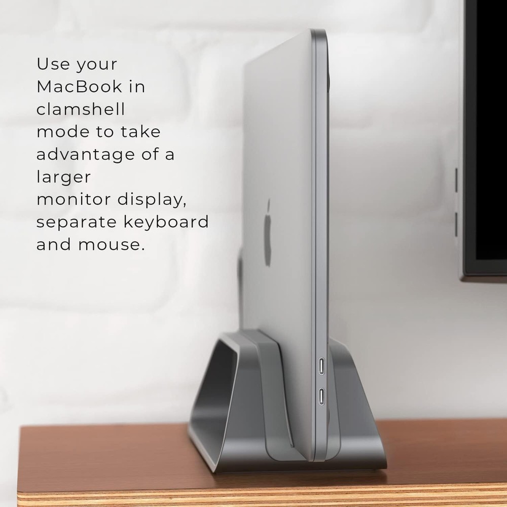 HumanCentric Vertical Laptop Stand for MacBook, Compatible with Space Gray
