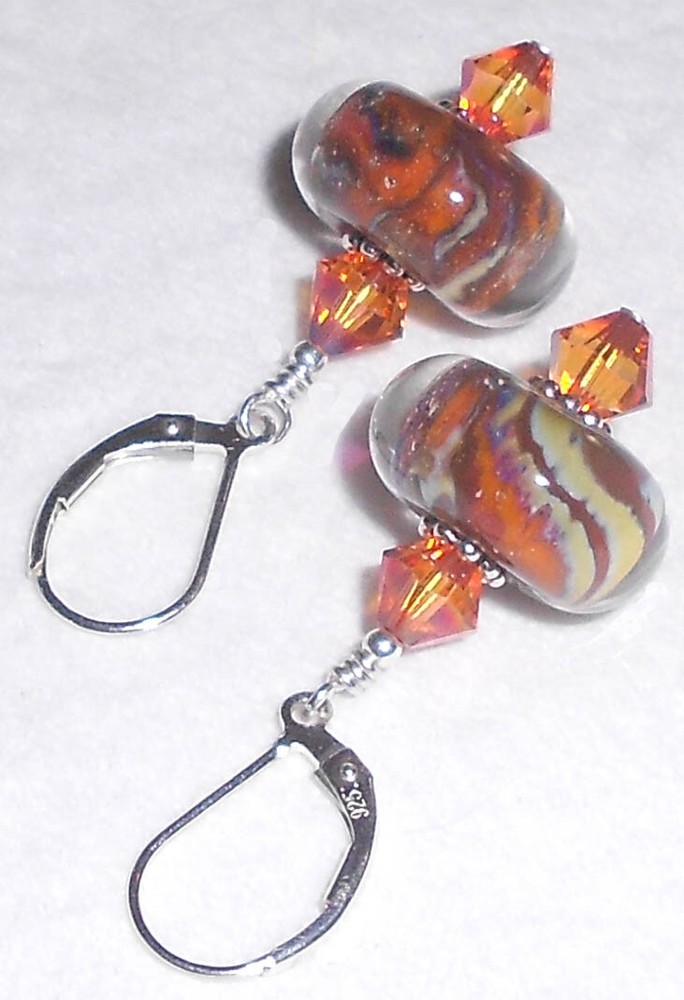 *CHARISMA* Earrings Artisan Lampwork Crystal