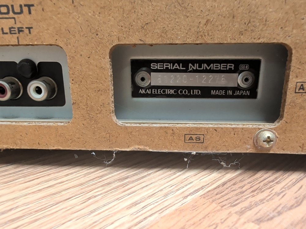 AKAI Stereo Cassette Deck CS-MO1A Working Condition READ