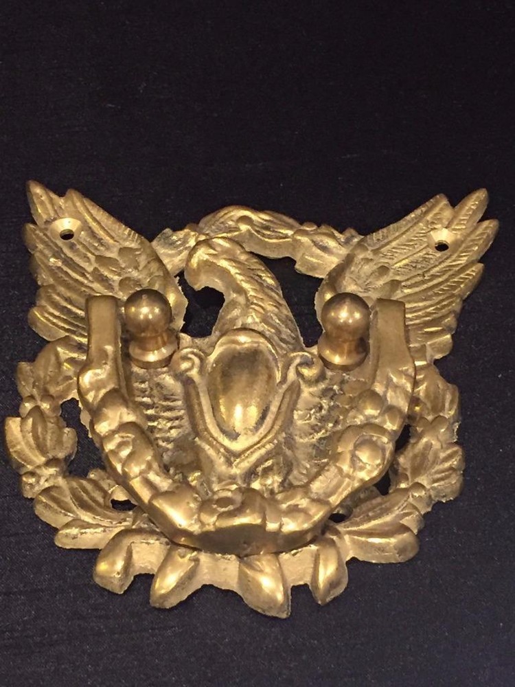 VINTAGE SOLID BRASS AMERICAN EAGLE DOOR KNOCKER