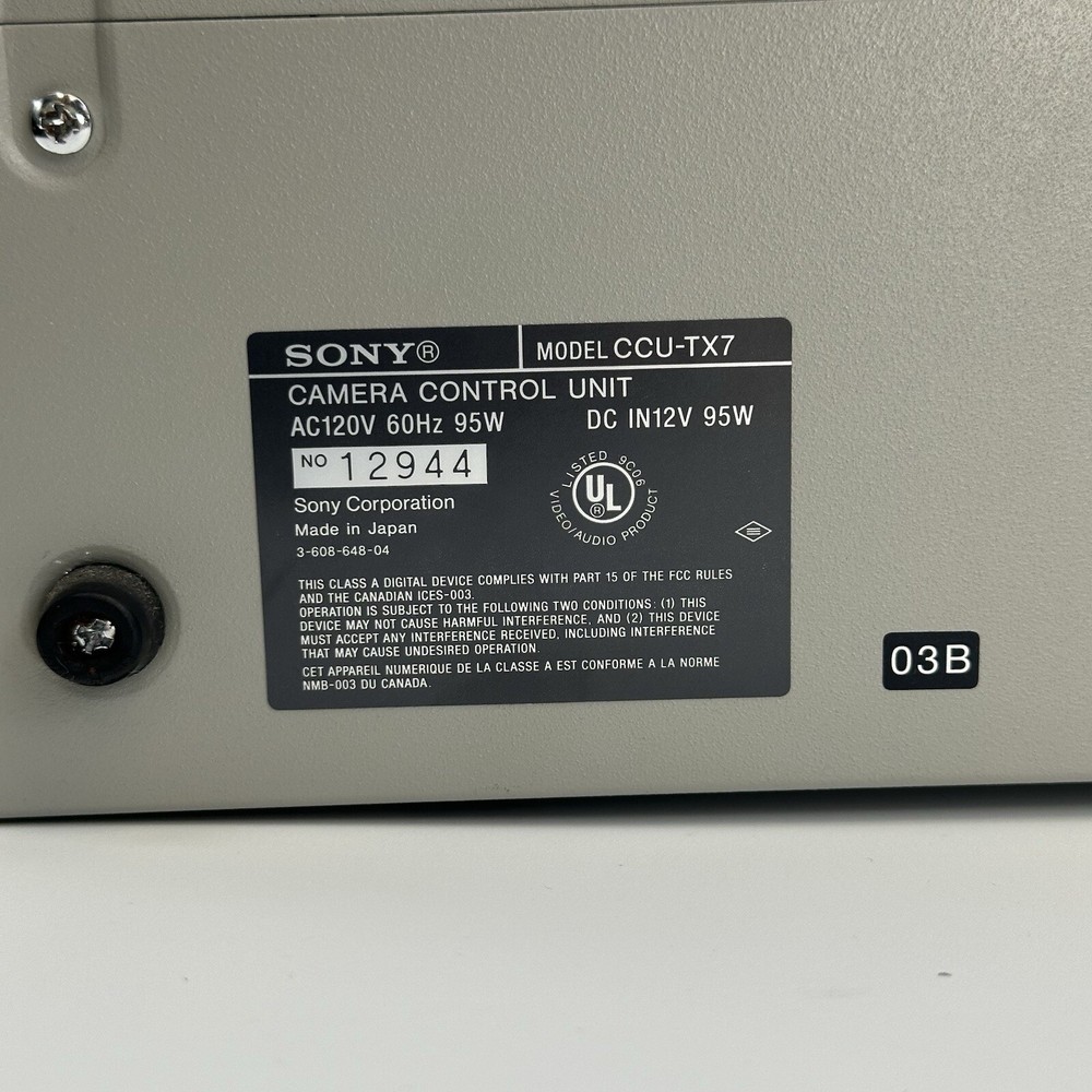 Sony CCU-TX7 Camera Control Unit – Triax – Used