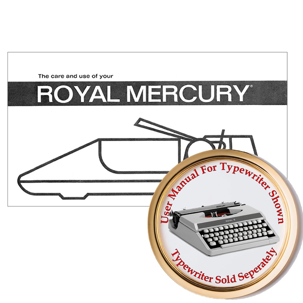 Royal Mercury Typewriter Owner's User Instruction Manual Guide