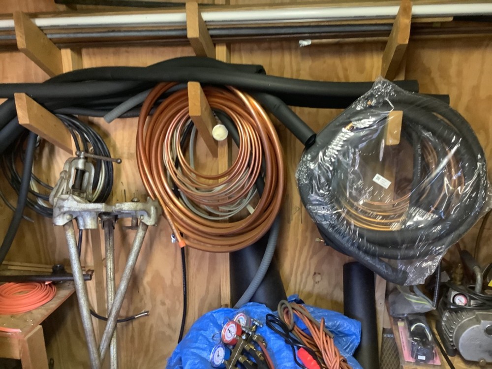 LARGE HVAC TOOLS, SUPPLIES, MATERIALS LOT