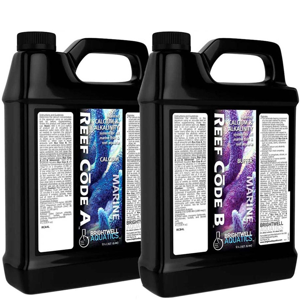 Brightwell Aquatics Reef Code A&B 2x 2 Liters Balanced Calcium Alkalinity