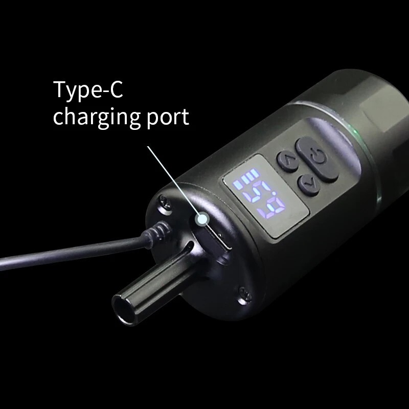 Wireless Tattoo Cartridge Grip Build-in Battery Handle 2 in 1 For Power Supply