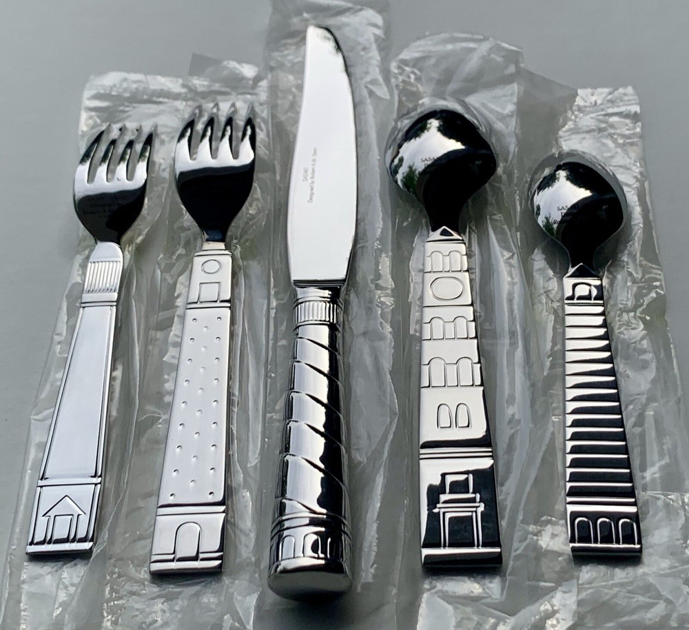 Sasaki Sienna 5 pc Place Setting Stainless Flatware Robert AM Stern Design