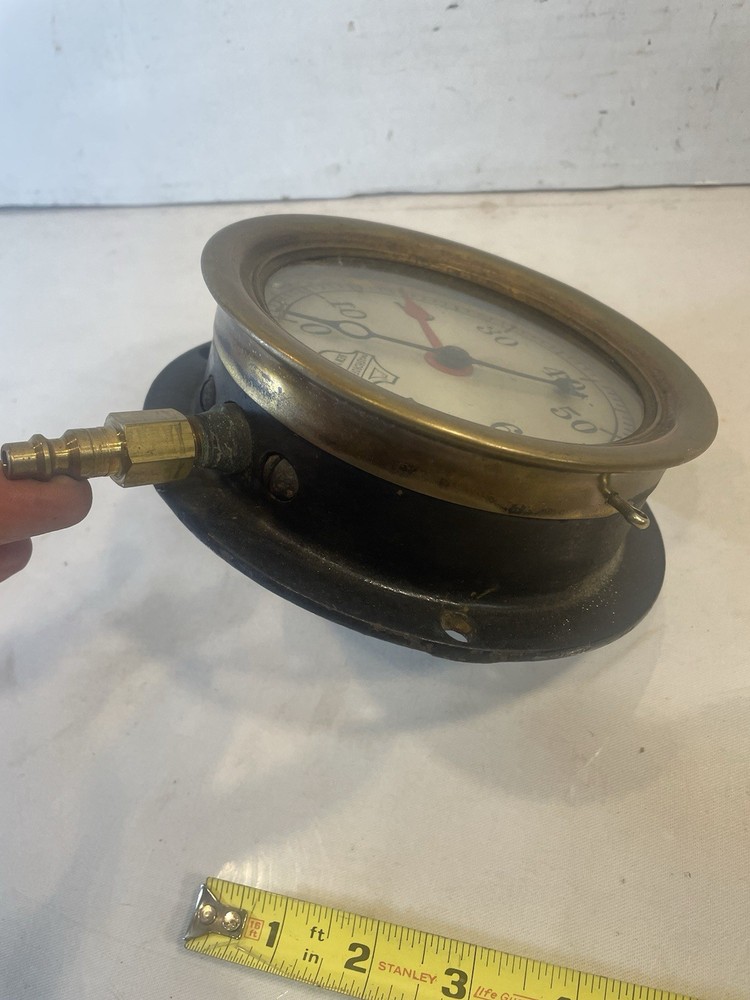 Vintage Ashcroft Brass Pressure Guage