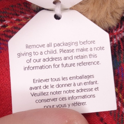 Jellycat Bedtime Bartholomew Bear Plush with Plaid Pajamas NEW NWT BARM3BED