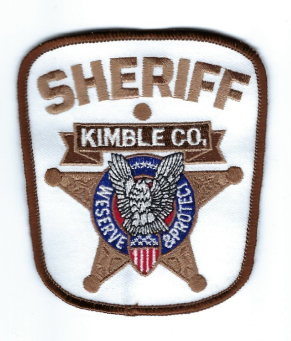 *CURRENT ISSUE* Kimble County TX Texas Sheriff patch - NEW! *Clothback*