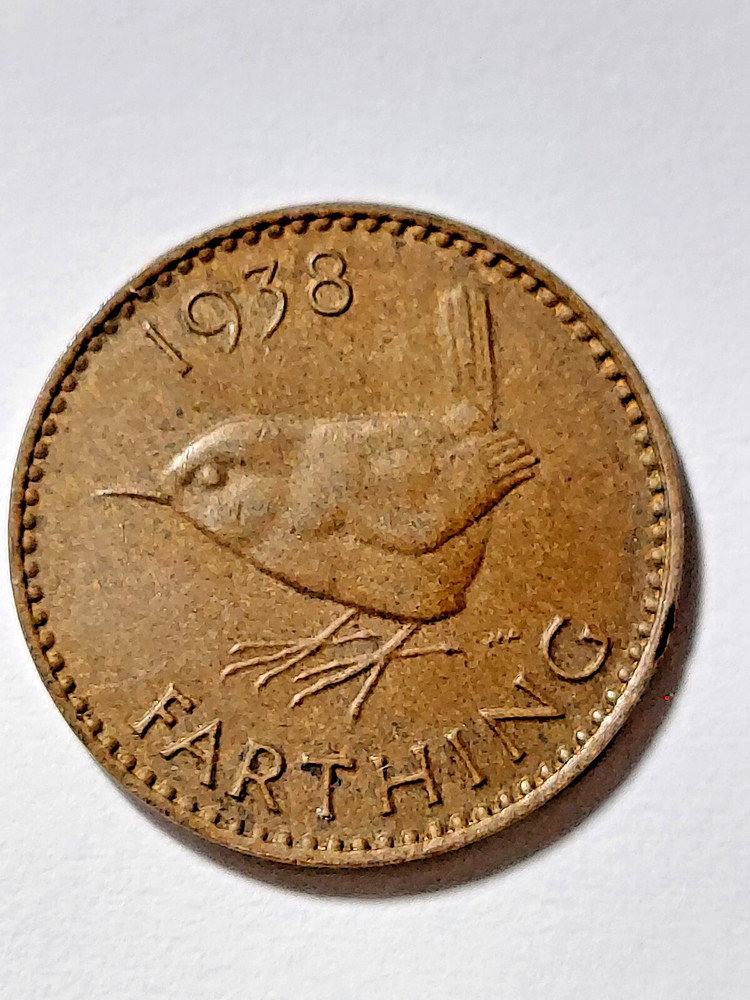 British Farthing coin