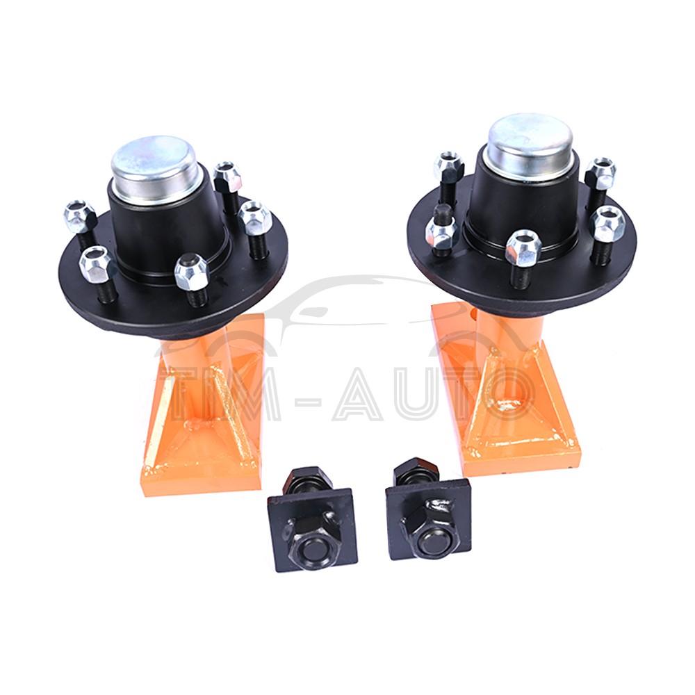 6 x 5.5 Lug Superior Shipping Container Wheels Bolt-on Spindle Kit