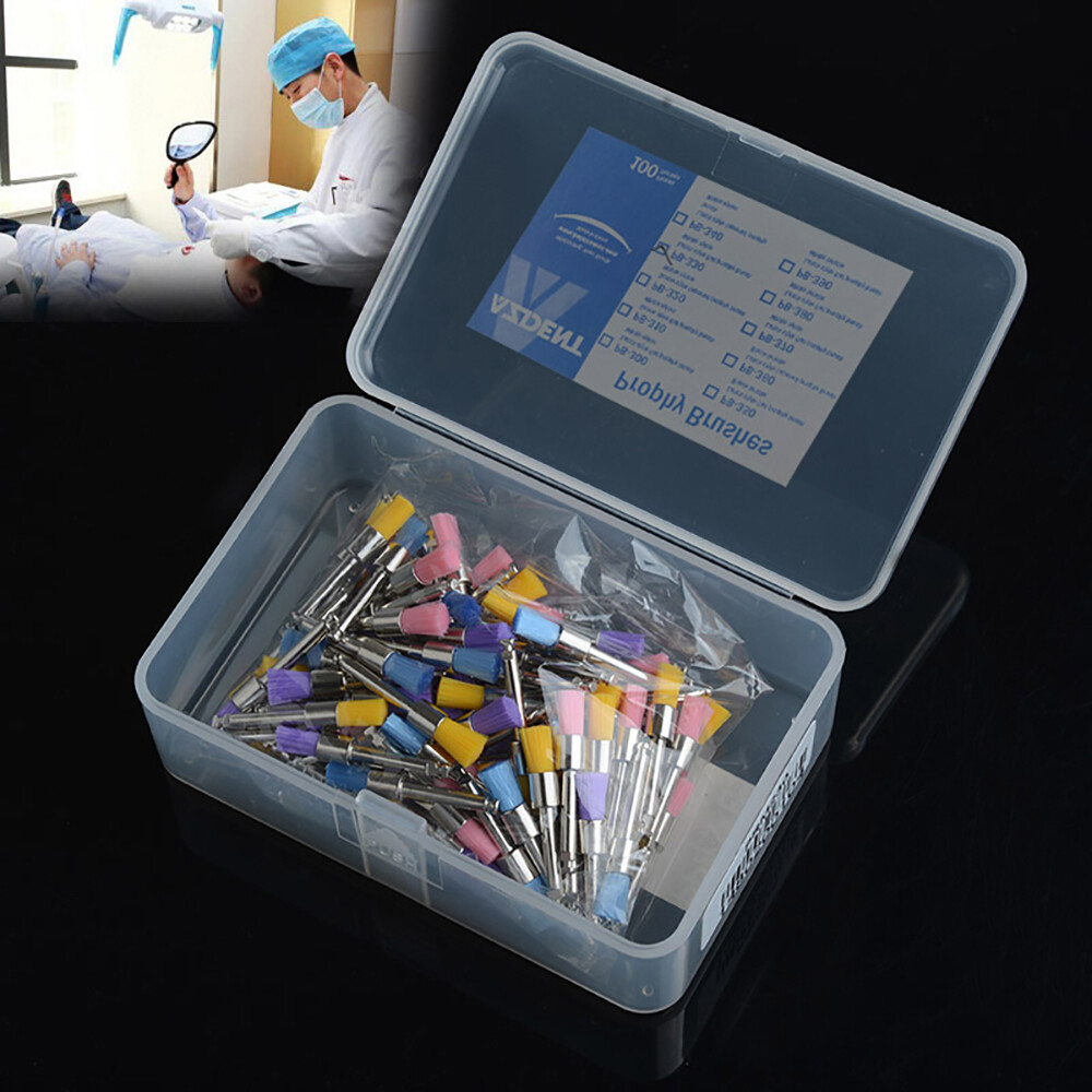 Dental Nylon Materials Closure Flat Polishing Polisher Prophylaxis Brushes