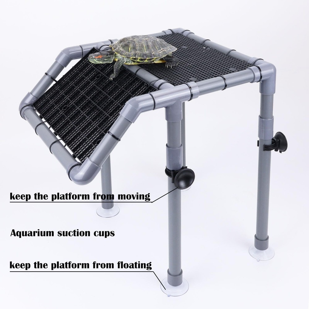 Large Standing Turtle Basking Platform, 10.8" Width Resting Area, DIY Basking...
