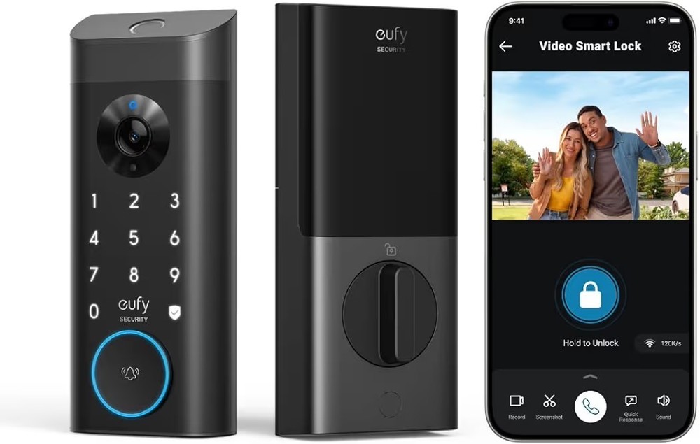 eufy Security Video Smart Lock E330, 3-in-1+ eufy Security Video Doorbell E340