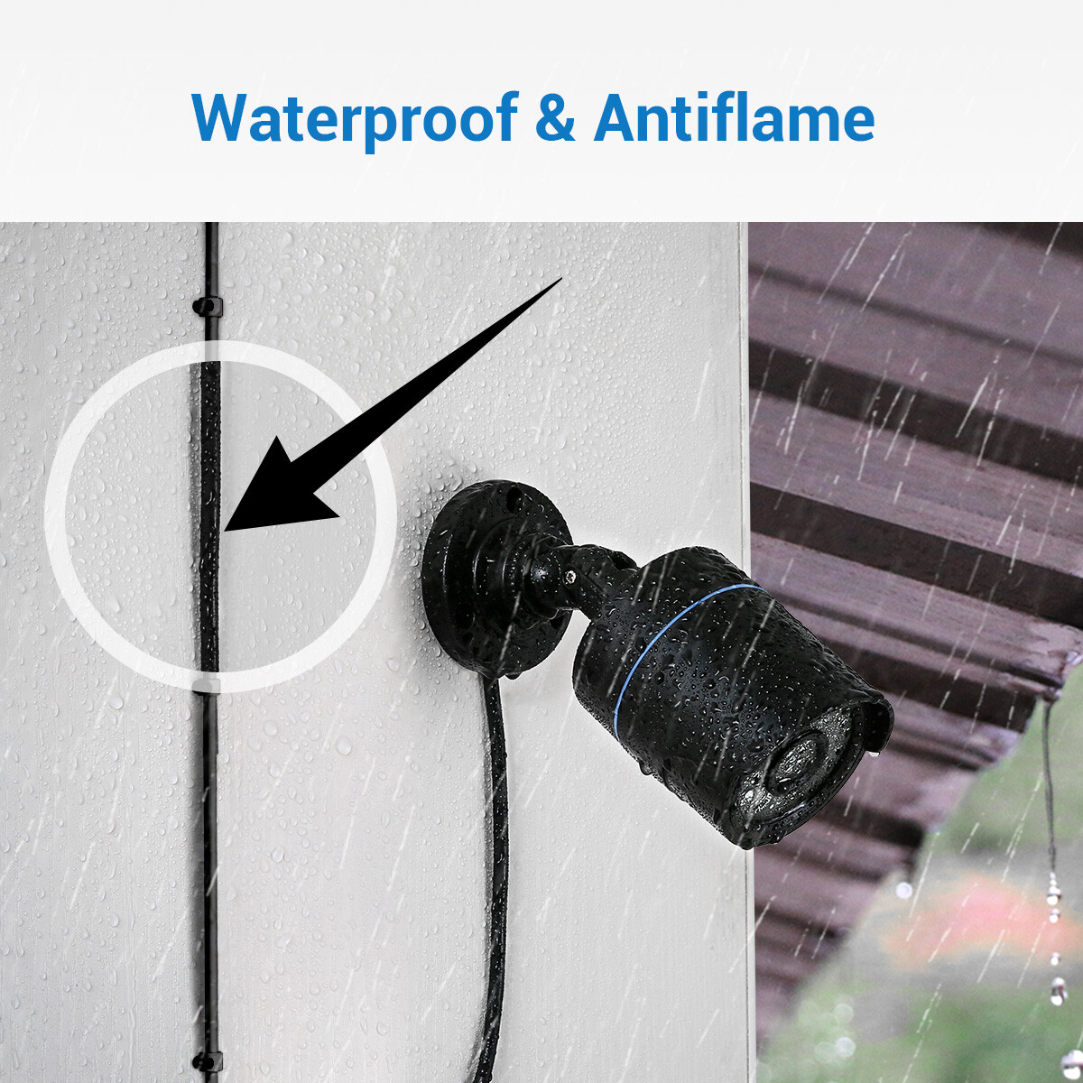 ANNKE 4pcs 100ft Video Power Cable BNC RCA Cord Wire for Security Camera System