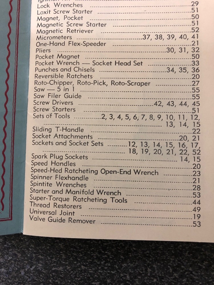 1953 Mechanics Co-Op TOOL CATALOG