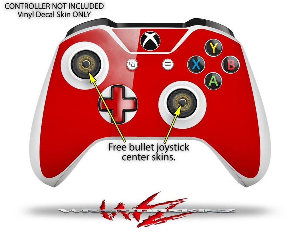 Skin XBOX One S Console Controller Solids Collection Red