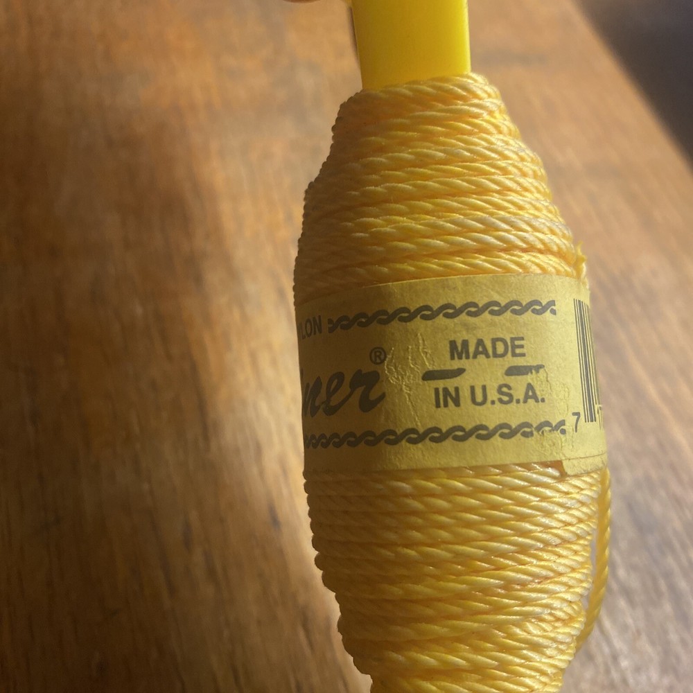 String Twine NOS Stringliner #18 Twisted Nylon Yellow Construction Line Plz