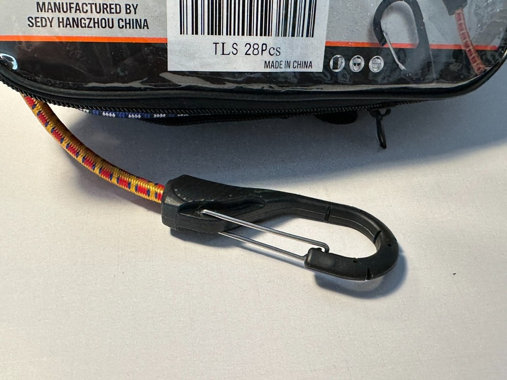 Assorted 28 Piece Bungee Cord Set. Different assorted sizes. Great value.