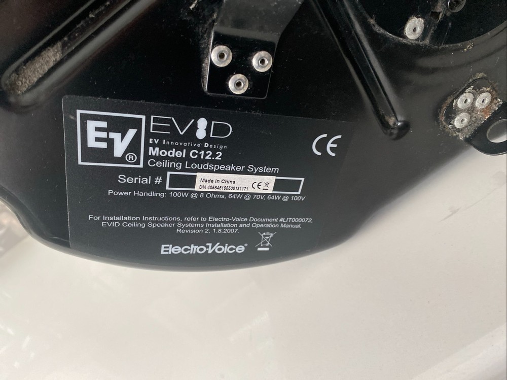 Electro-Voice EVID C12.2 EVID C12.2, 12" Ceiling Mounted Speaker System