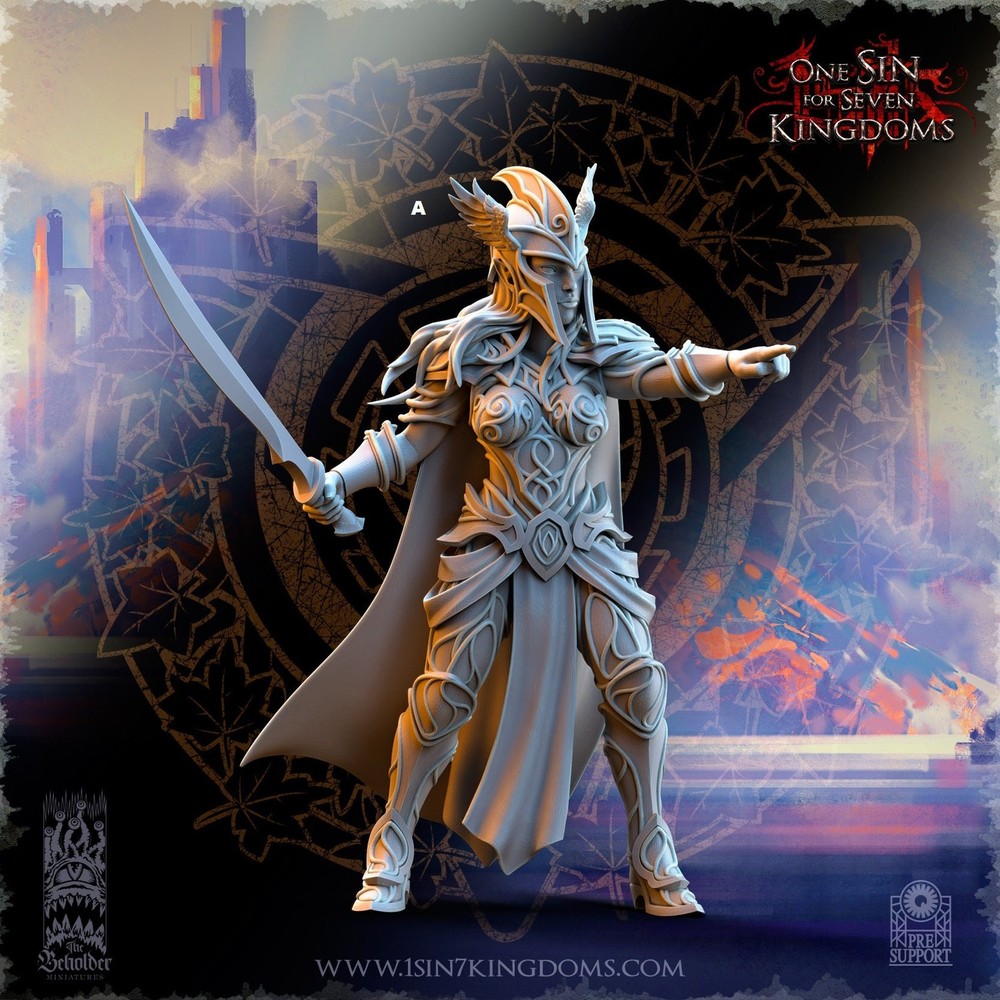 SilverMoor Elf Command unit | The Beholder Miniatures