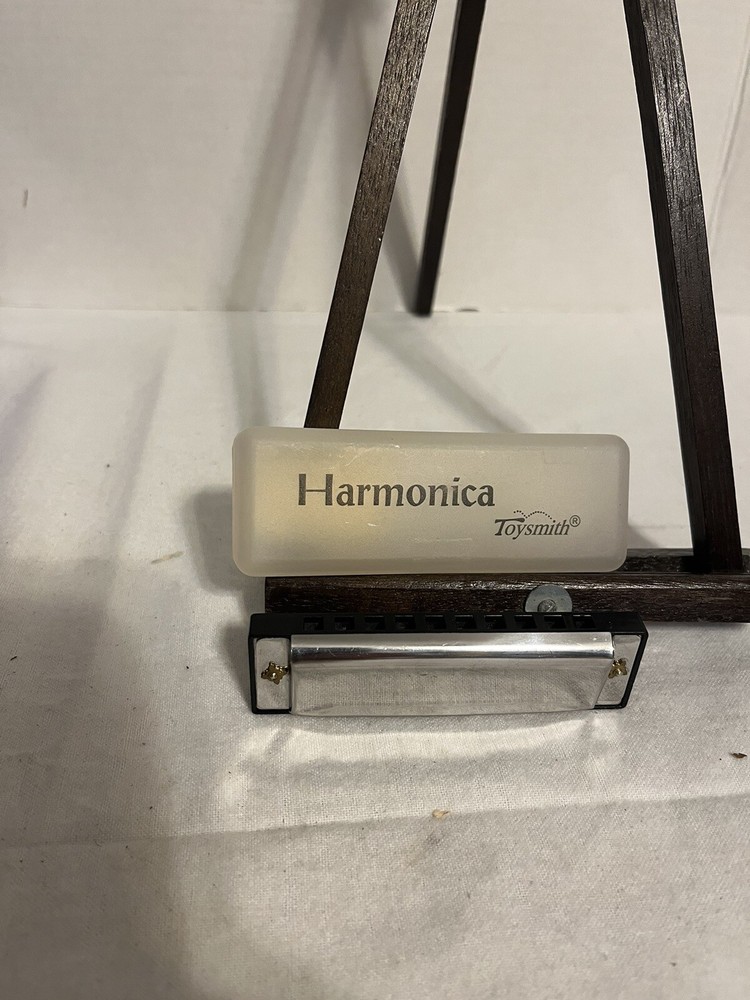 Toysmith Harmonica Item # 8071 Translucent Harmonica Clear Case Vintage