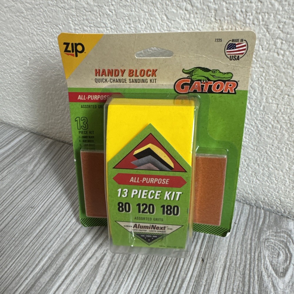 Gator 7225 Zip 13 Pc Hook & Loop Hand Sanding Block Kit