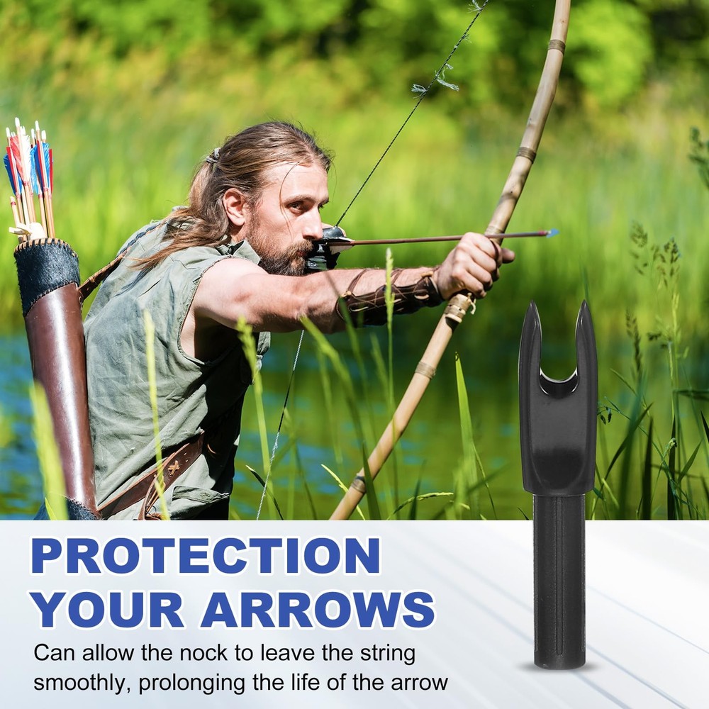 Archery Arrows Nocks 4.2mm, 12 Pack Plastic Insert Arrow Nock Replacement Arr...