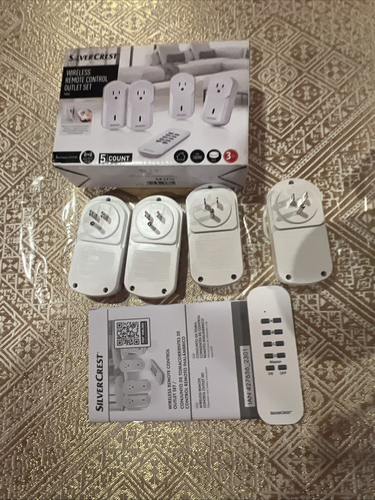 SilverCrest Indoor Wireless Socket Set - Up To 40m Range / 5 Piece Set