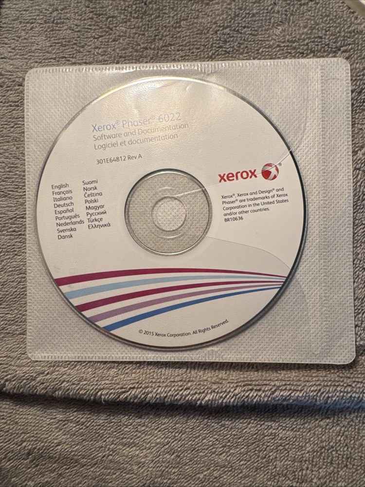 Xerox Phaser 6022 CD Setup Installation CD ROM Software and Doc.  Driver Disk
