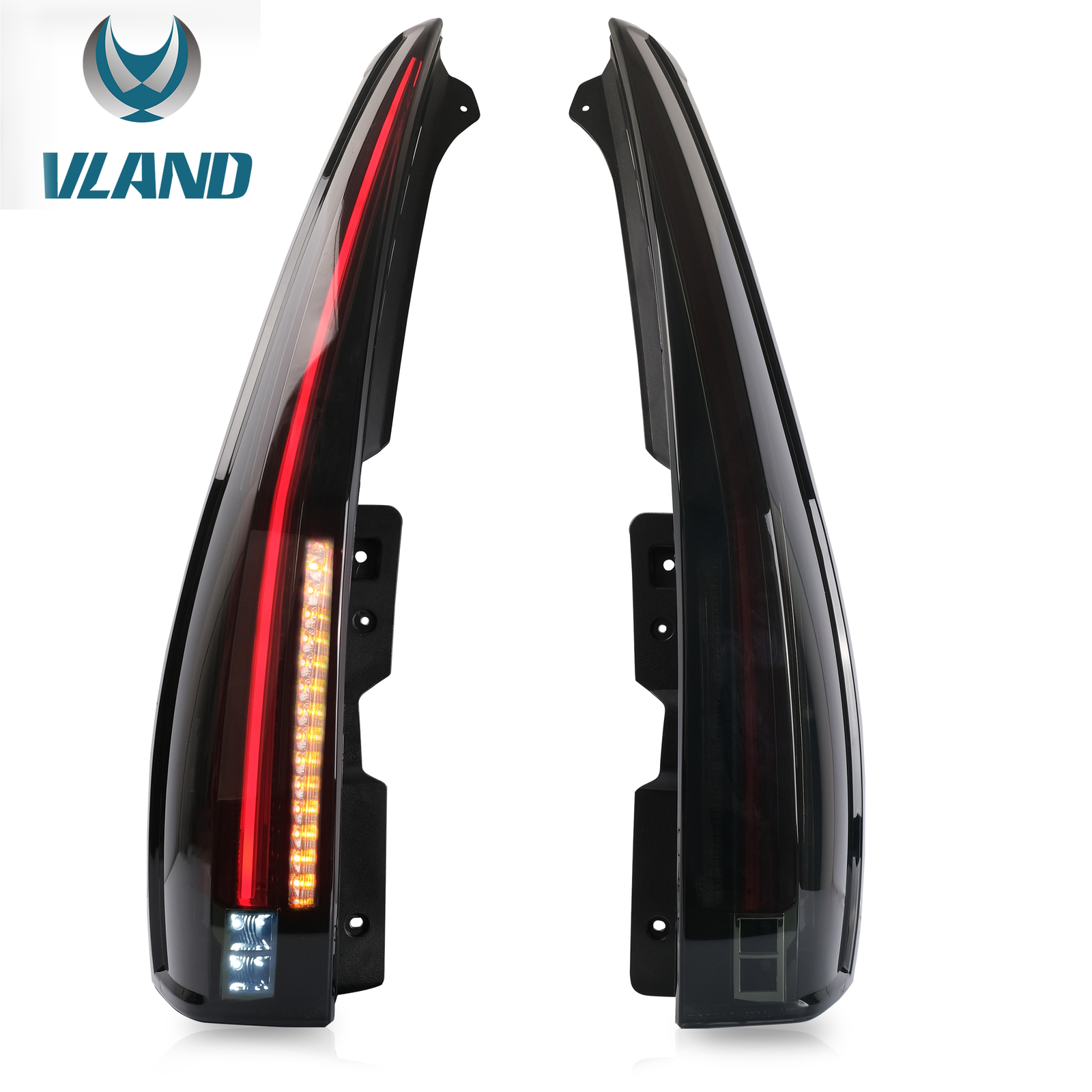VLAND Smoked LED Tail Lights For 2007-2014 Chevy Suburban/Tahoe/GMC Yukon Pair