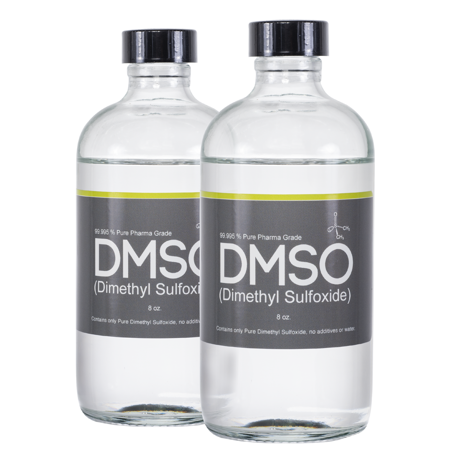 DMSO 8oz. 2 Glass Bottle Special Non-diluted 99.995% Low odor Dimethyl Sulfoxide