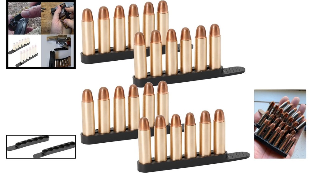 Speed Strip Loader for .38/.357 - 6 Rounds, 4 Pack in Durable Urethane