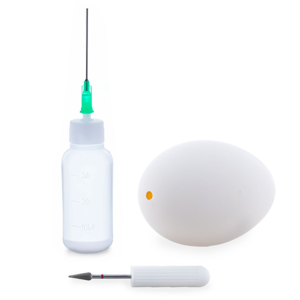 Squeeze Bottle Egg Blower Set with Drill for Pysanky Easter Egg Decorating