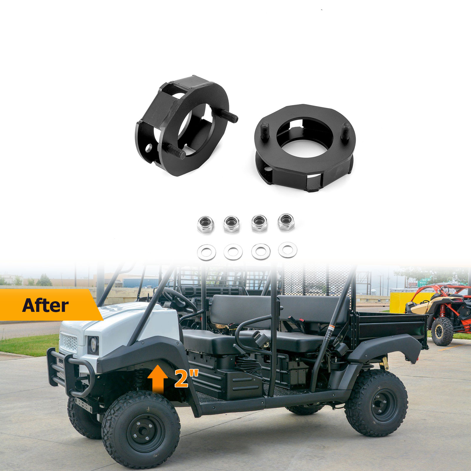 2X Front 2" Lift Leveling For Kawasaki Mule 2510 3010 4010 4000 (1-1/2") Spacer