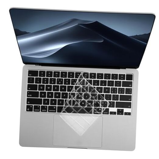 2 PCS Keyboard Cover Skin, Keyboard Protector Compatible with MacBook Clear