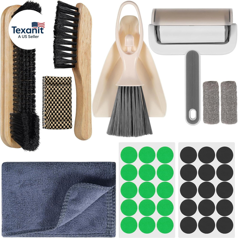 Billiard Pool Table Accessories Kit: 10 Piece Set with 2 Pool Table Brushes,2 Fe