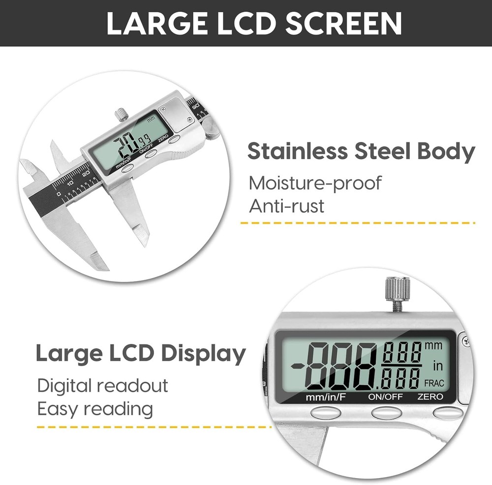 6 Inch Digital Caliper LCD Measuring Tool New