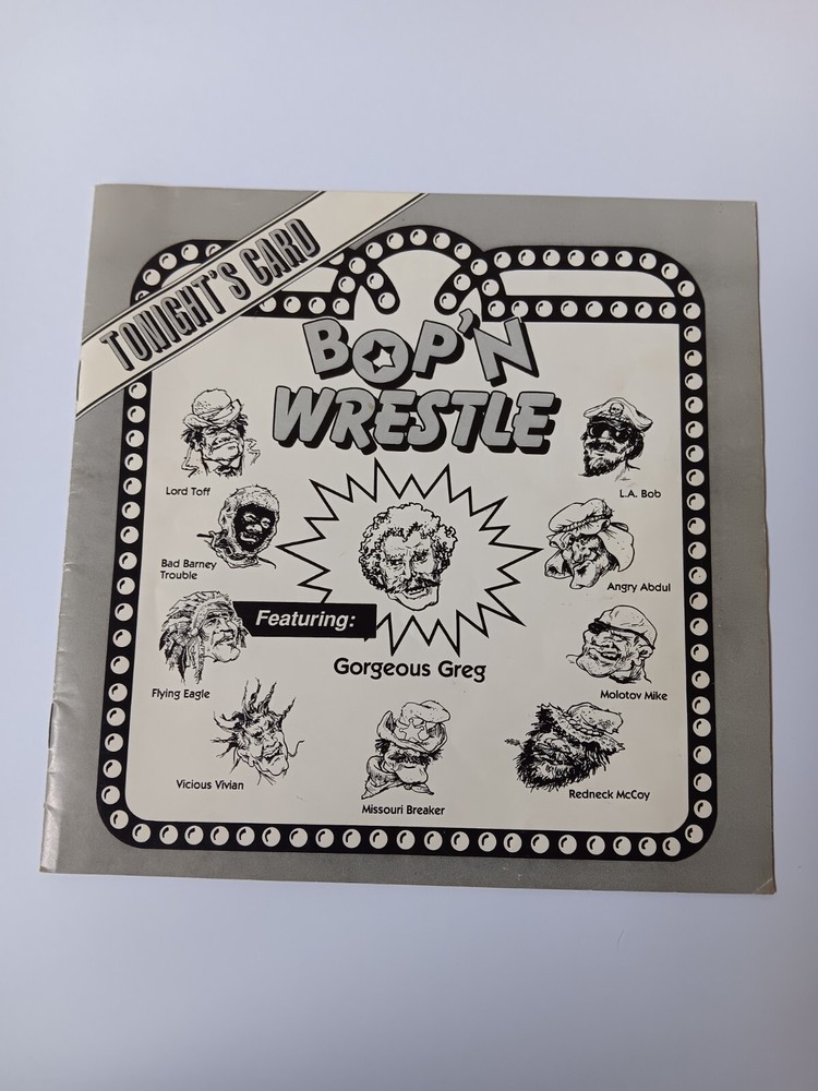 Commodore 64/128 Bop N Wrestle Computer Game Software Tested/Works