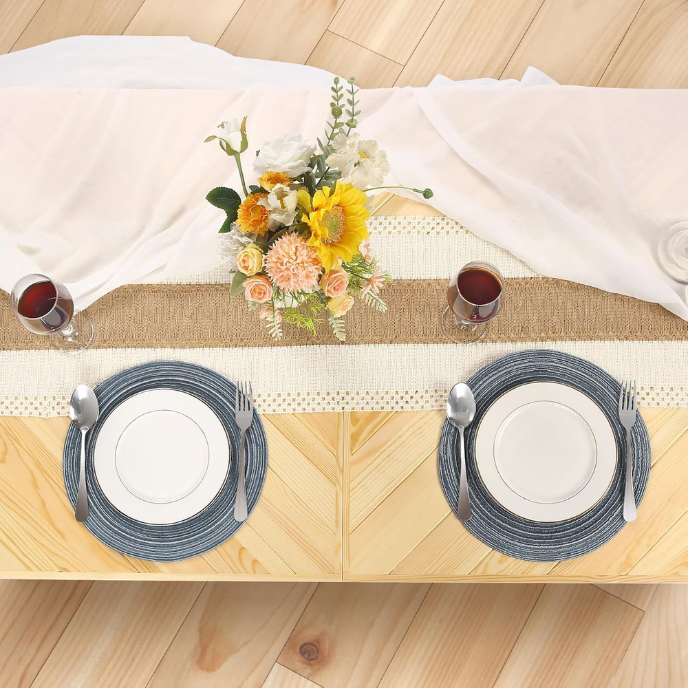 Folding Picnic Table with Table Runner, Portable Boho Low Picnic Table for Indoo