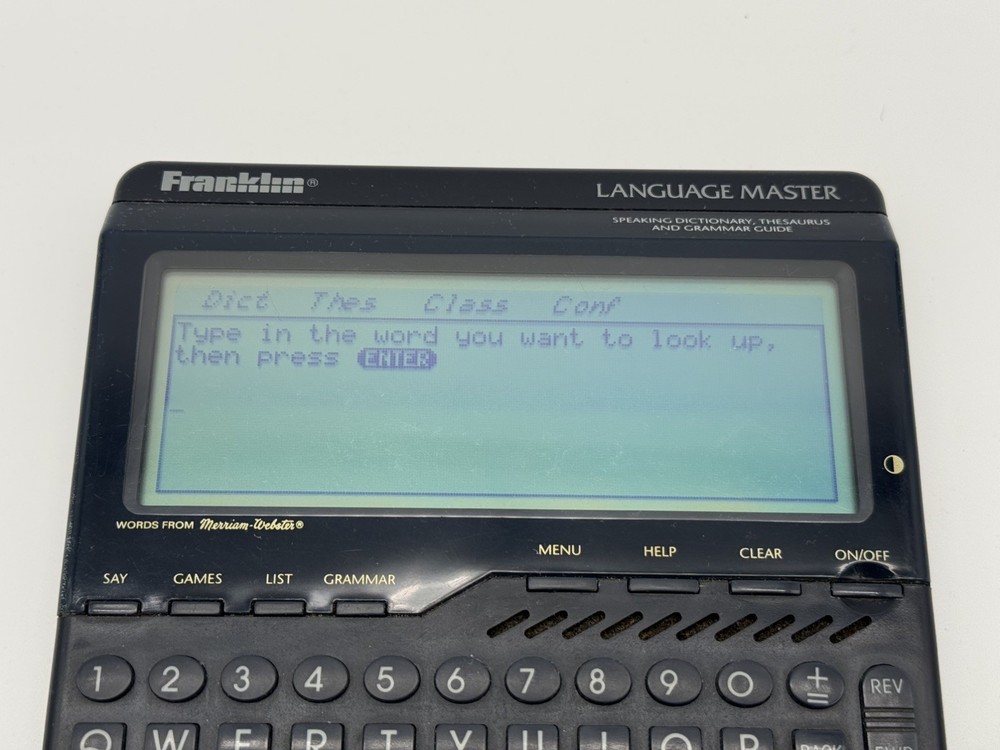 Vintage Franklin LM-6000 The Speaking Language Master - Tested Working!