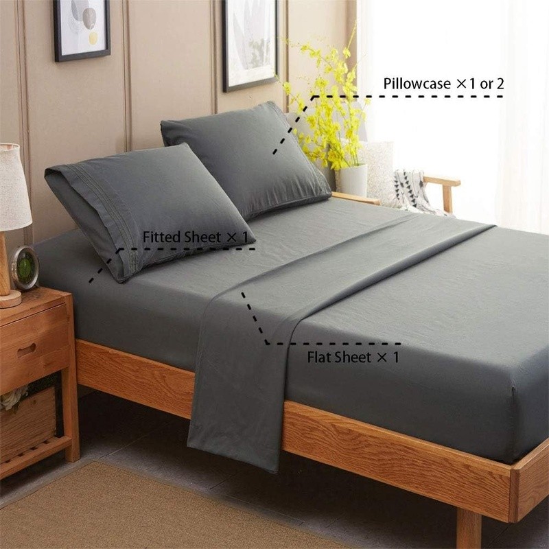 Luxury Microfiber Bed Sheets Set Soft Wrinkle Resistant Deep Pocket Easy Care US