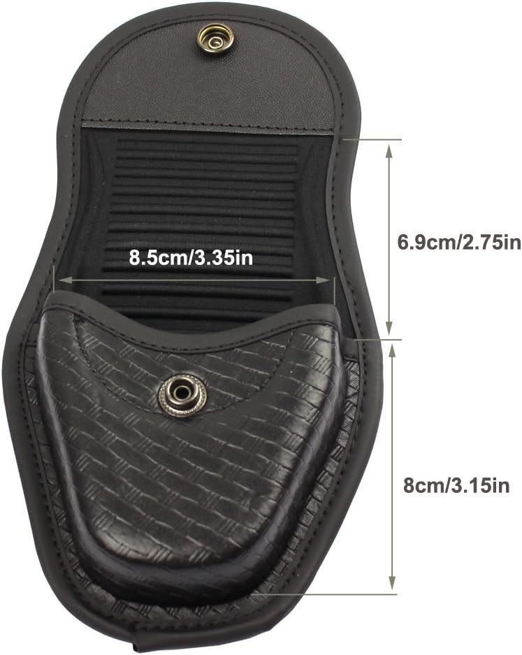 Covered Handcuff Case, Molded Hiddend Snap Double Cuff Case