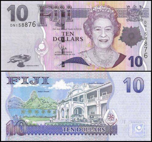 Fiji 10 Dollars, 2011 ND, P-111b, UNC