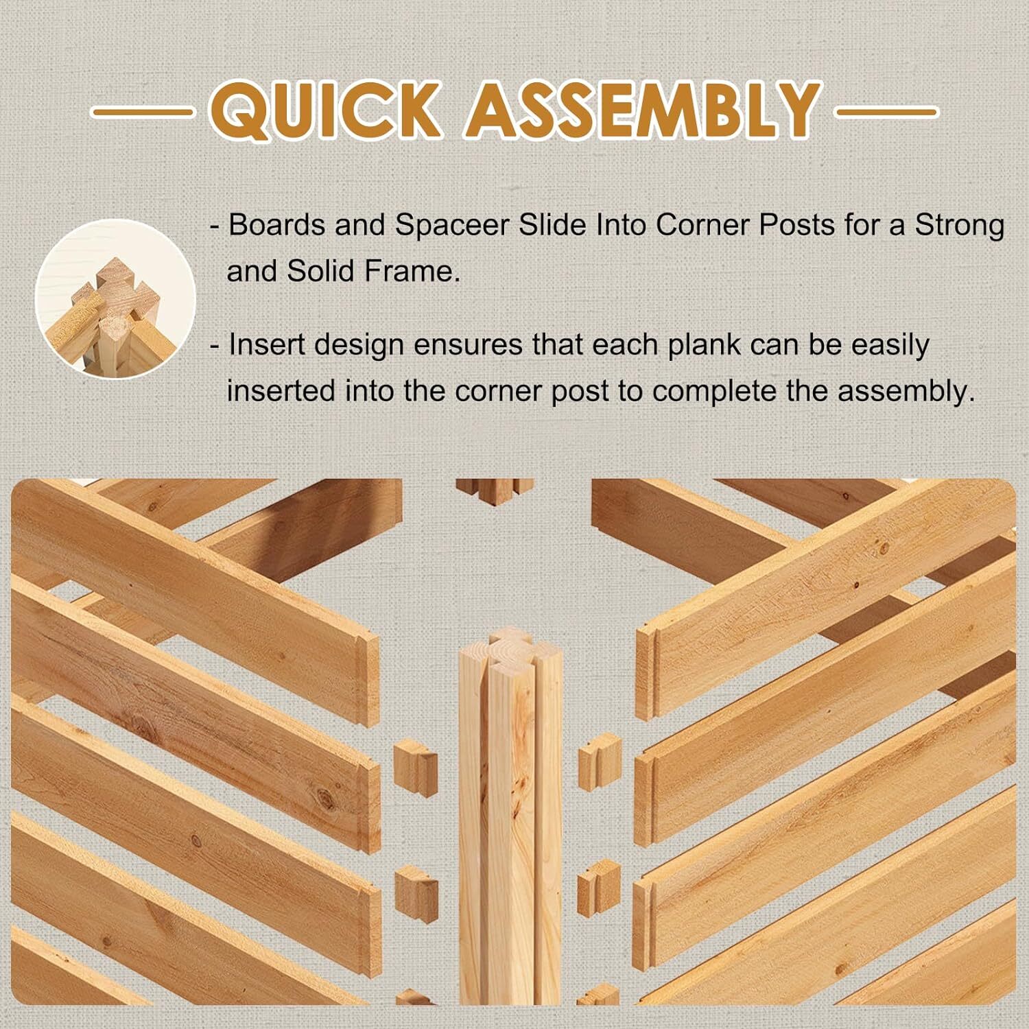 NAIZEA 2 Panel Air Conditioner Fence Wood Privacy Screens Fence Panels Outdoor