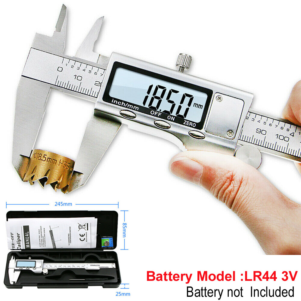 Digital Caliper Micrometer LCD Gauge Vernier Electronic Measuring Tool 6" 150mm